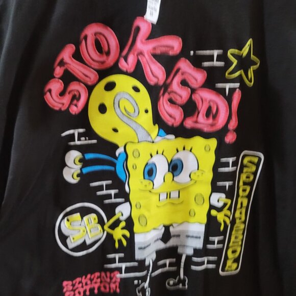 Sponge Bob SquarePants Man's Black T Shirt Size Large (NWT) - Picture 7 of 7
